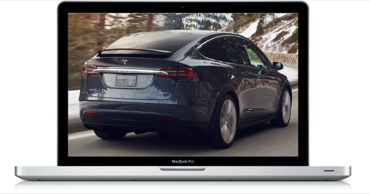 auto Apple Macbook Pro Tesla Model X elektromobil