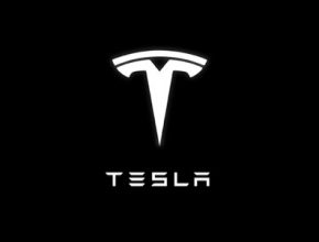 auto Tesla logo černá bílá
