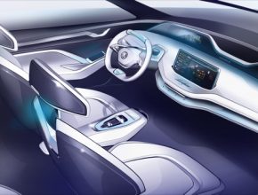 auto Škoda interiér Vision E