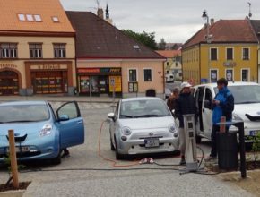 auto Dačice den bez aut náměstí elektromobily dobíjení