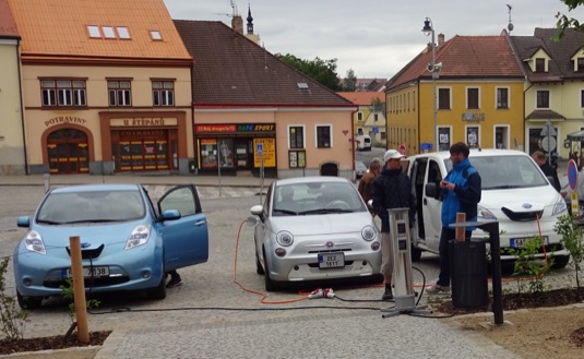 auto Dačice den bez aut náměstí elektromobily dobíjení