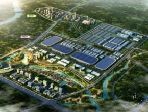 auto Čína město průmyslový park výroba elektromobilů GAC Motor