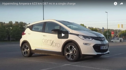 auto elektromobil Opel Ampera-e dojezd 623 km na jedno nabití