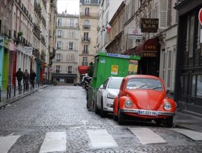 auto Paříž ulice silnice brouk auto Volkswagen