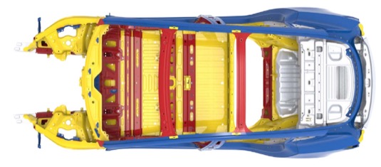 Materiály použité při výrobě elektromobilu Tesla Model 3