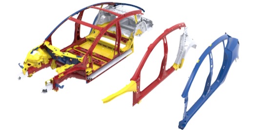 auto elektromobil-tesla-model-s-ram-frame-materialy-slozeni-ocel-hlinik