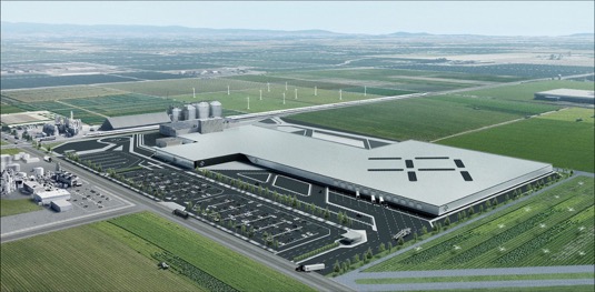 továrna Faraday Future Hanford Kalifornie