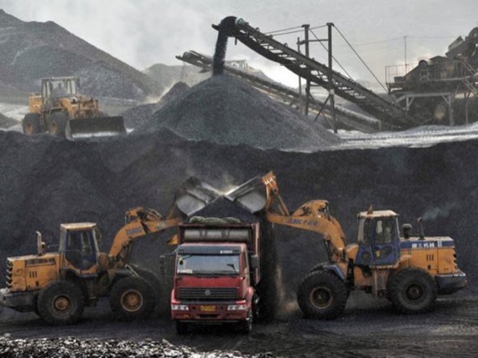 auto těžba uhlí Čína