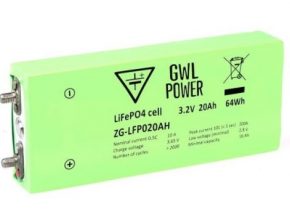 baterie GWL/Power LiFePO4 High Power Cell (3.2V/20Ah) - Alu case, CE