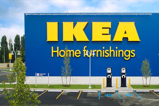 auto IKEA nabíjecí stanice pro elektromobily
