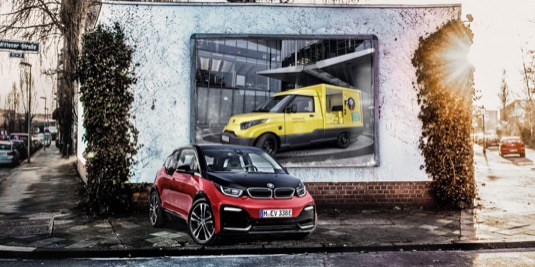 auto elektromobil BMW i3 DHL StreetScooter Deutsche Post