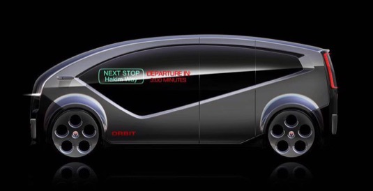auto Fisker Orbit shuttle elektromobil robotický shuttle