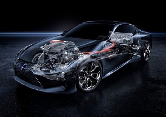 Nový, vylepšený hybridní pohon vozu Lexus LC 500h