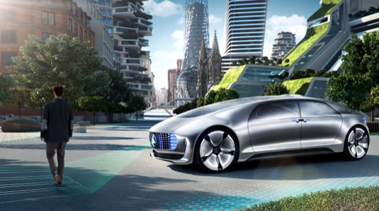 auto Daimler futuristické robotické auto Mercedes-Benz F 015
