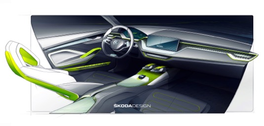 Přístrojová deska konceptu Škoda Vision X