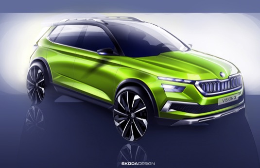 Nová studie vozu značky ŠKODA s hybridním pohonem je dalším vývojem designového jazyka SUV modelů