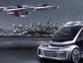 auto Airbus Audi létající dron