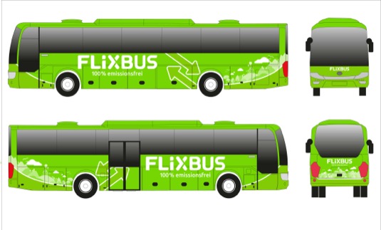 FlixBus jako první na světě testuje autobusové spoje pro dálkové linky poháněné elektřinou, zatím ve Francii a v Německu