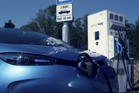 auto GreenWay rychlonabíječka nabíjení elektromobilu Renault Zoe ZOE