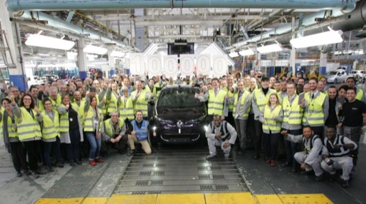 auto elektromobil výroba Renault Zoe Z.E. ve Francii