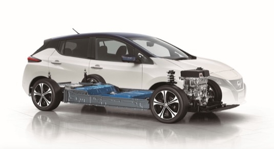 Řez novou verzí elektromobilu Nissan Leaf
