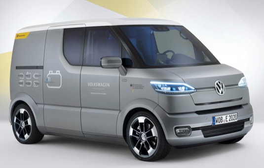 auto elektromobil Volkswagen Transporter elektrická dodávka
