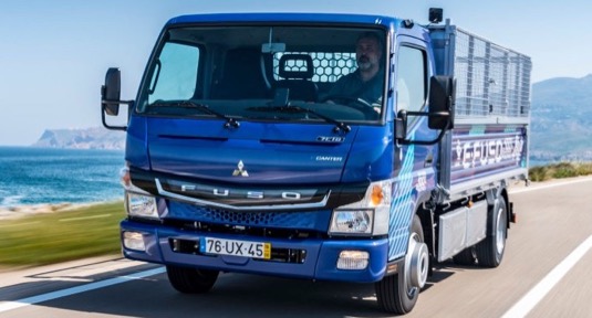 auto elektromobily elektrické nákladní auto FUSO eCanter