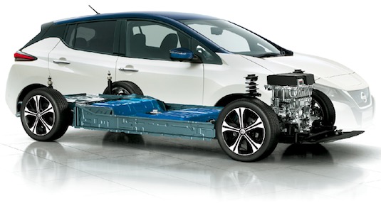 auto elektromobil nový Nissan Leaf 40kWh baterie v podvozku