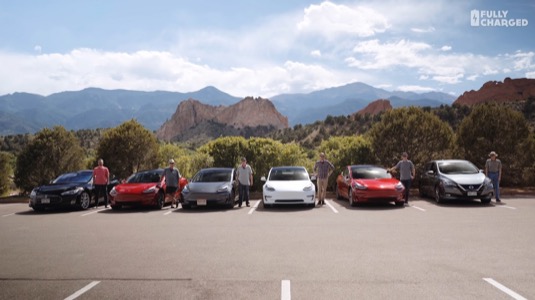 auto majitelé elektromobilů Tesla Model 3 v pořadu Fully Charged.
