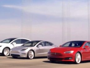 auto elektromobily Tesla Model S, Model X a Model 3