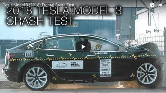 V elektromobilu Tesla Model 3 se nehod bát nemusíte.