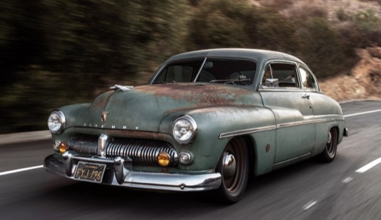 auto elektromobil 1949 Mercury EV Derelict