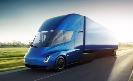 auto elektromobily elektrický tahač Tesla Semi