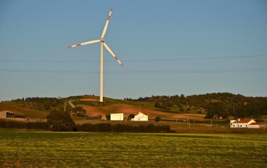 větrná elektrárna turbína Portugasko