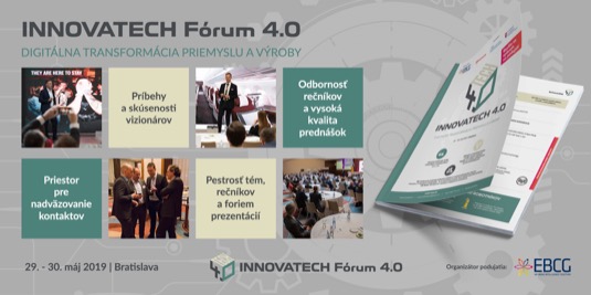 Innovatech Fórum 4.0 je konference zaměřená na praktické sdílení informací a zkušeností lidrů z oblasti využívání strategie Industry 4.0.