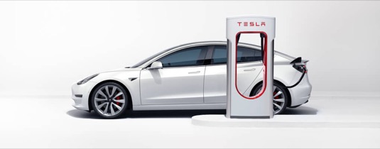 auto nabíjecí stanice Tesla Supercharger