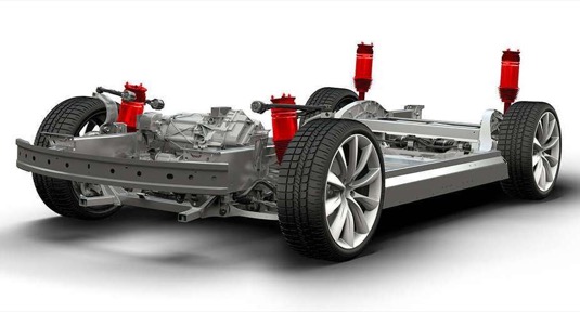 auto elektromobil Tesla Model 3 odpružení výkon dojezd elektromotor