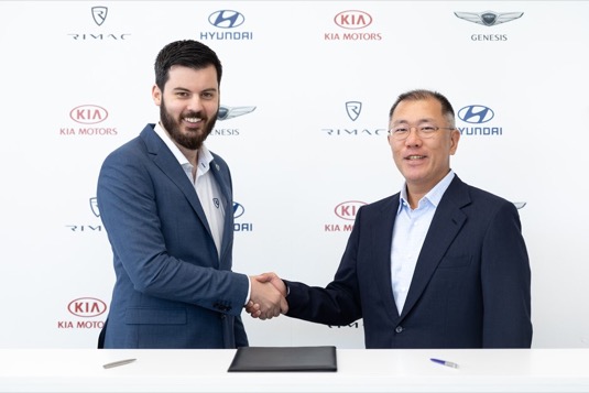 auto elektromobily Mate Rimac Hyundai Kia spolupráce