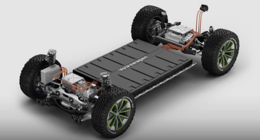 auto podvozek elektromobilu Volkswagen MEB