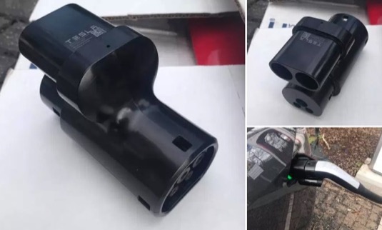 auto elektromobily Tesla Model S Model X CCS Adaptér