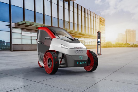 auto elektromobil tříkolka Beko e-city