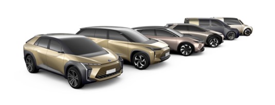 Elektromobily, které Toyota vyvíjí pro globální prodej.