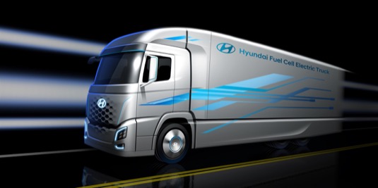 auto vodíkové nákladní auto Hyundai