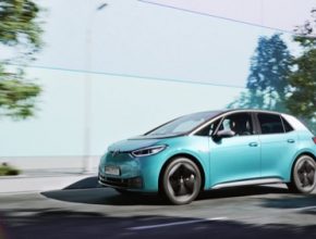 Volkswagen poprvé představuje zvuk jedoucího vozu ID.3 v berlínském komplexu DRIVE.Volkswagen Group Forum