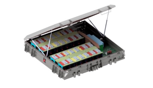 Trakční baterie elektrobusu z litihum-titanátových modulů pro střešní umístění - konstrukce a realizace EVC.