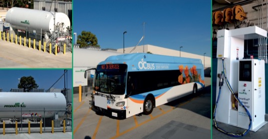 auto vodíková čerpací stanice autobus vodík