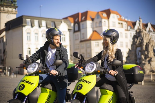sdílené elektroskútry elektrické skútry BeRider Škoda Auto