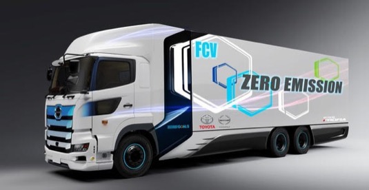 auto Toyota vodíkové nákladní auto kamion