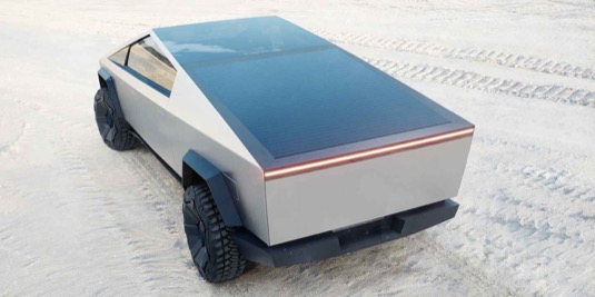 auto Tesla Cybertruck solární střecha