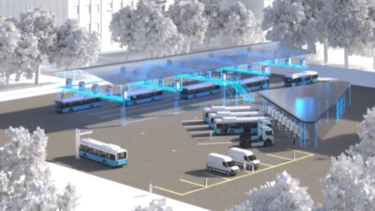 Siemens nainstaluje v Lipsku sstémy pro příležitostné dobíjení v depu. Dobíjení bude možné 100 kW a 450 kW přes pantograf na střeše autobusu a přes dobíjecí konzoli na stojanu.